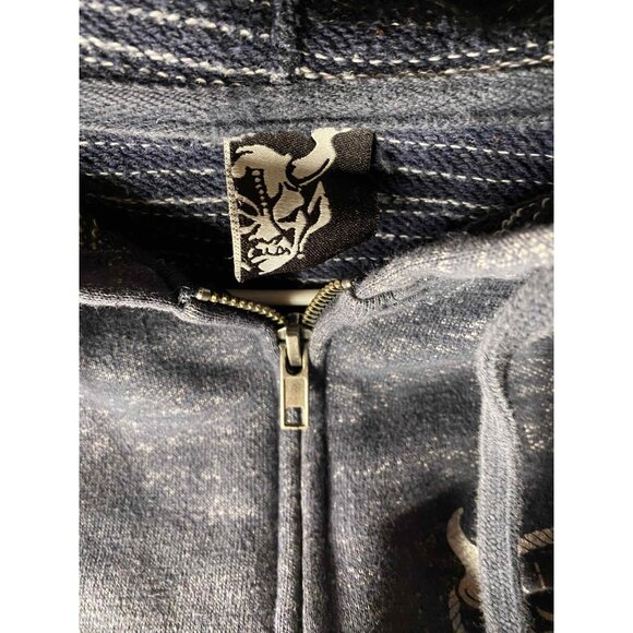 Stone Brewing Hoodie Mens M Navy Full Zip Graphic Print Craft Beer Apparel - Picture 3 of 6